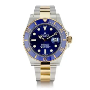 Rolex Submariner Dual Tone Chain Blue Bezel Blue Dial